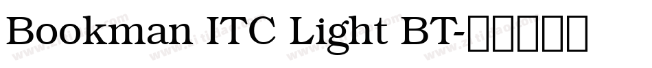 Bookman ITC Light BT字体转换